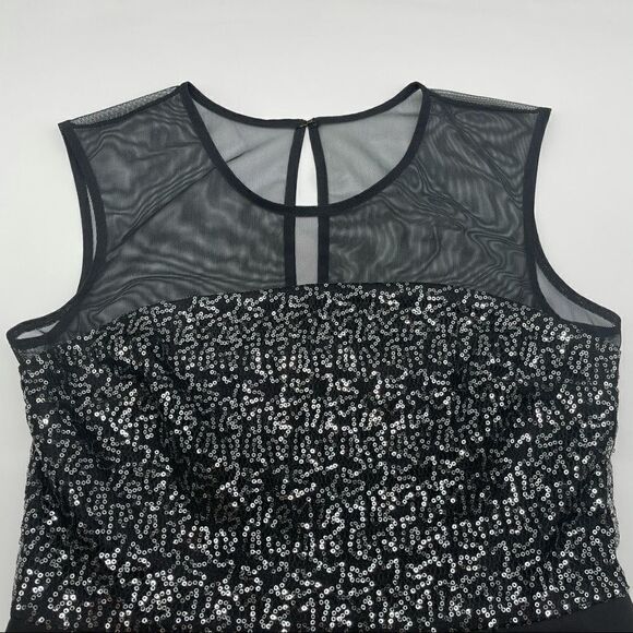 SD Collection Sequin Mesh Scuba Dress Size 10P - Picture 5 of 14